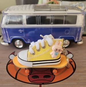 Yellow Kids High-Top Sneaker Keychain